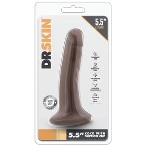 Dr. Skin Cock With Suction Cup-Chocolate 5.5" - BN14506