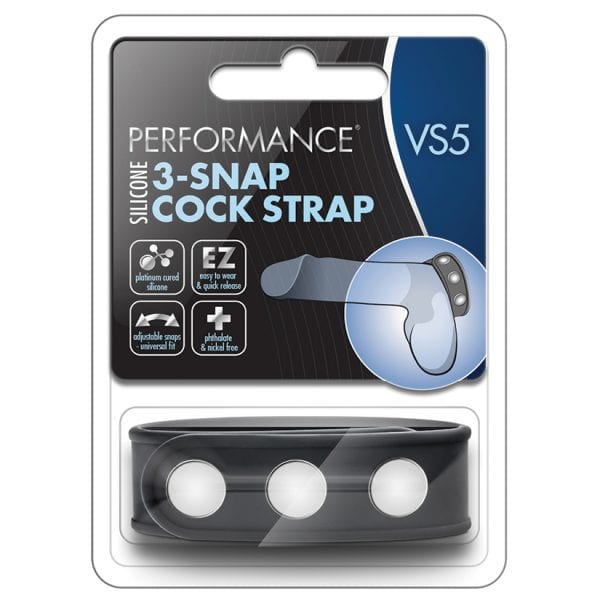Performance VS5 3-Snap Cock Strap-Black - BN91705