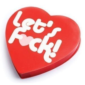 Let's Fuck Heart Shaped Candy Box    [Regular Price 4.00] - C277