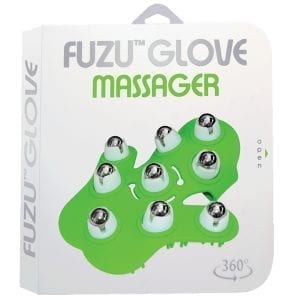Fuzu Glove Massager-Neon Green - DEE3020-04