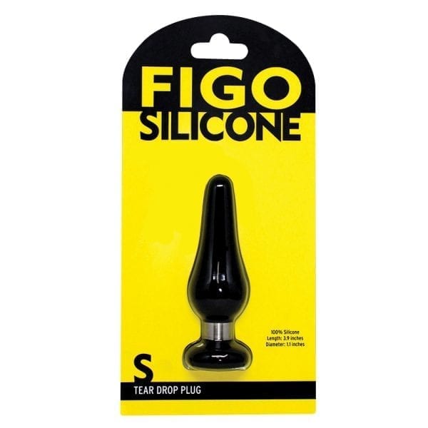 Figo Tear Drop Silicone Plug Small-Black - FG207-05