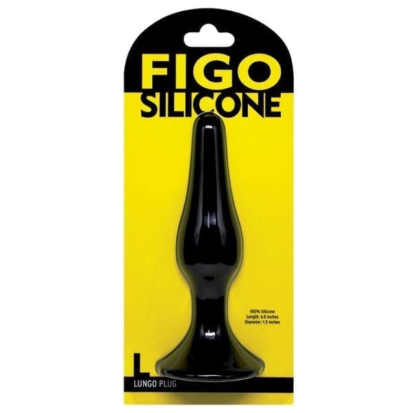 Figo Lungo Silicone Plug Large-Black - FG212-05