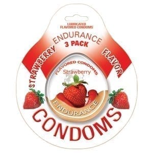 Endurance Condoms-Strawberry (3 Pack) - HP2087