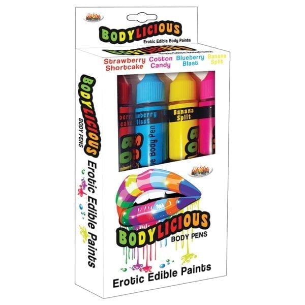 Bodylicous Edible Body Pens-Assorted (4 Pack) - HP3043