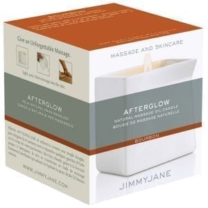 Jimmyjane Afterglow Natural Massage Oil Candle-Bourbon - JJ11734