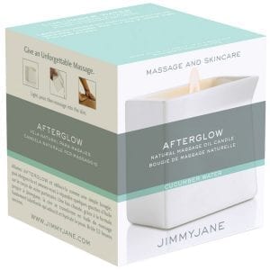 Jimmyjane Afterglow Natural Massage Oil Candle-Cucumber - JJ11736