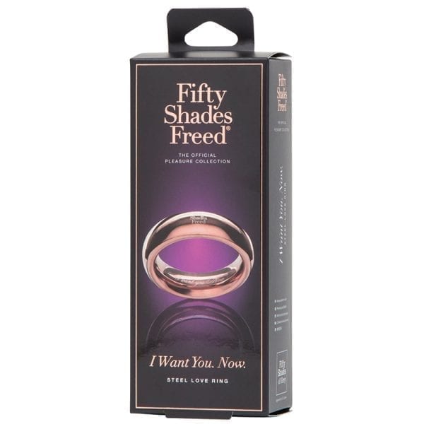 Fifty Shades Freed I Want You Now Steel Love Ring - LH69151