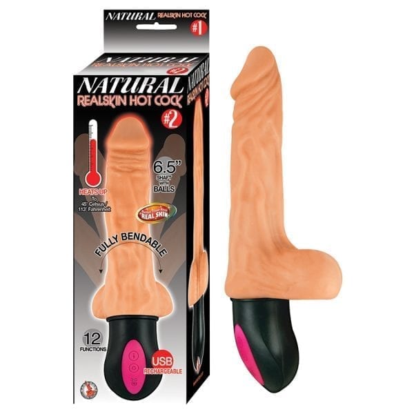 Natural Realskin Hot Cock #2-Flesh 6.5" - NAS2721