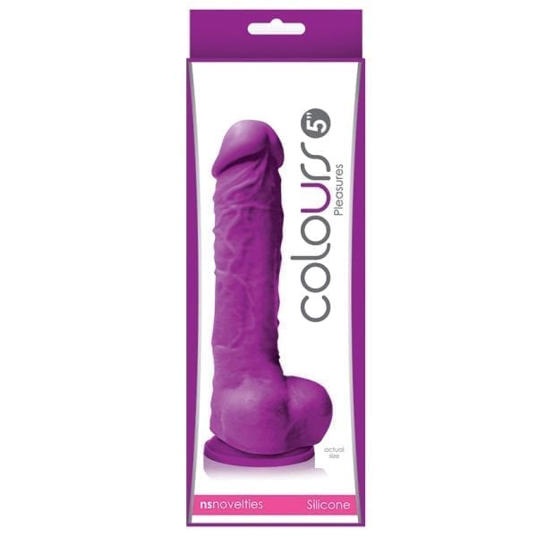 Colours Pleasures Dildo-Purple 5" - NSN0405-15