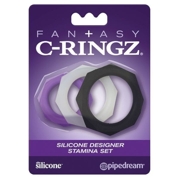 Fantasy C-Ringz Silicone Designer Stamina Set-Purple - PD5867-12