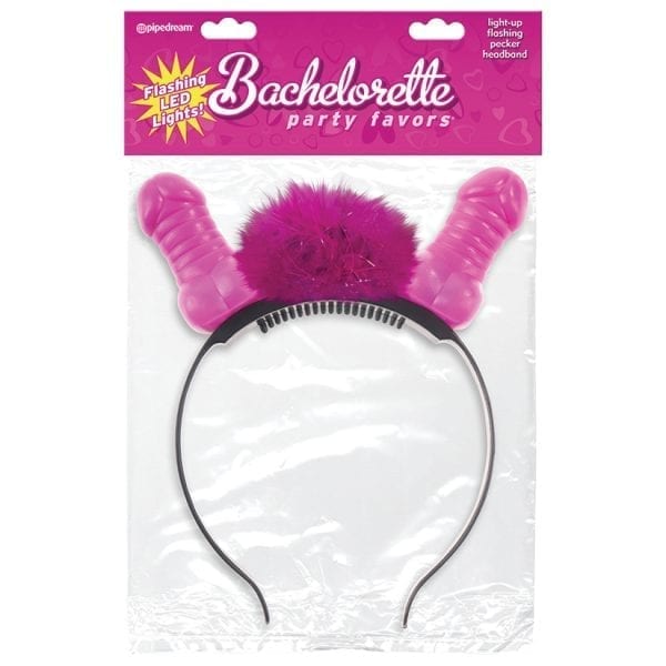Bachelorette Party Favors Flashing Light-Up Pecker Headband - PD6612-00