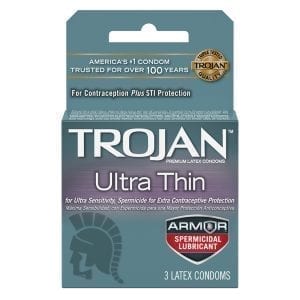 Trojan Ultra Thin Armor Spermicidal (3 Pack) - PM92720