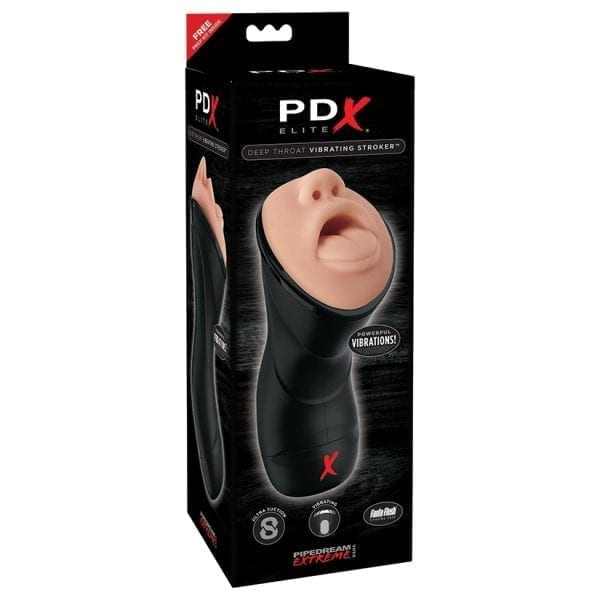 PDX Elite Deep Throat Vibrating Stroker - RD507
