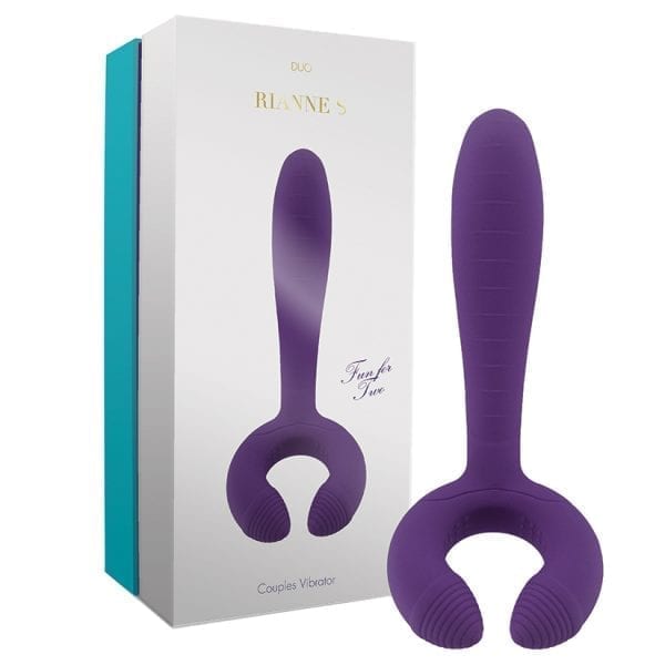RianneS Rechargeable Duo Vibe-Deep Purple 7.4" - RS28