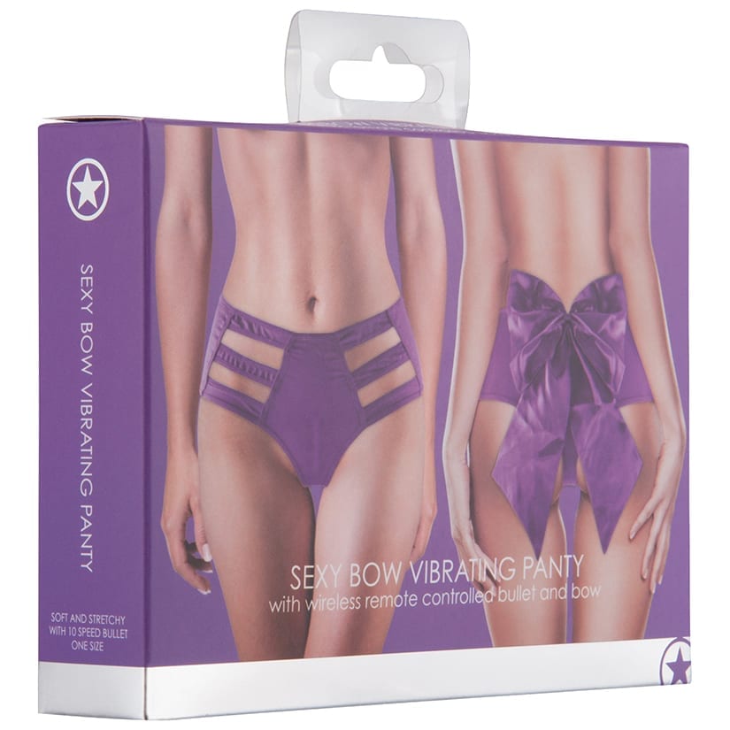 Sexy Bow Vibrating Panty-Purple - SMO205PUR. 