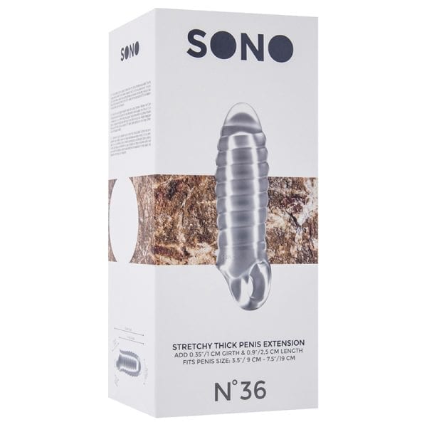 Sono No.36 Stretchy Thick Penis Extension-Translucent - SON036TRA