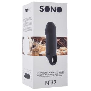 Sono No.37 Stretchy Thick Penis Extension-Grey - SON037GRY