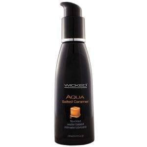 Wicked Aqua Flavored Lube-Salted Caramel 4oz - WS90324